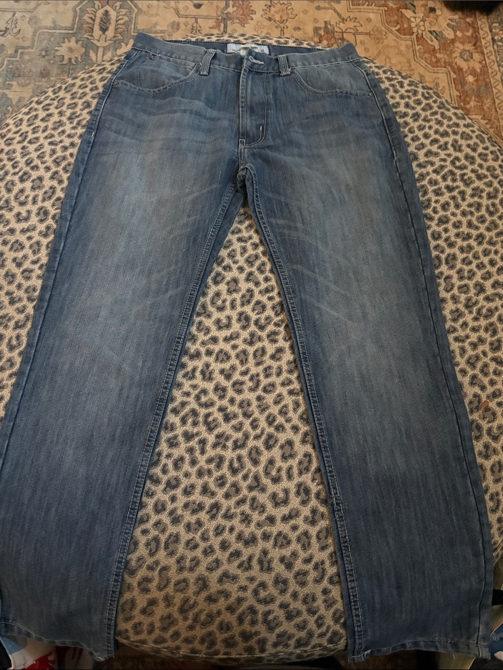 Men's Blue Denim Jeans - Classic Straight Fit